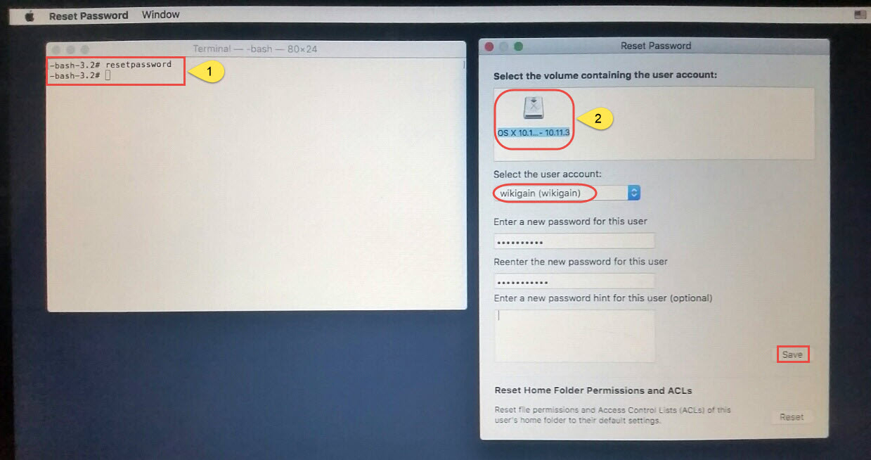 access computer without password for mac osx